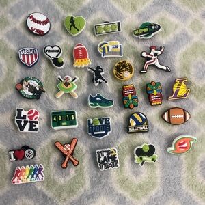 Sports Themed Shoe Charms Set